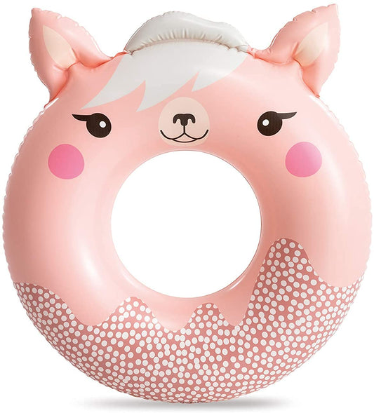 Cute Inflatable Swimming Tube for Adults & Kids (Size: 33" x 30")