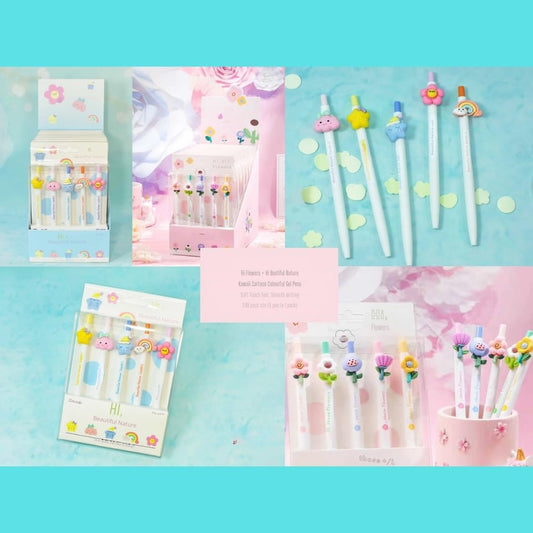 Bloomy Charm Cute Gel Pen Set