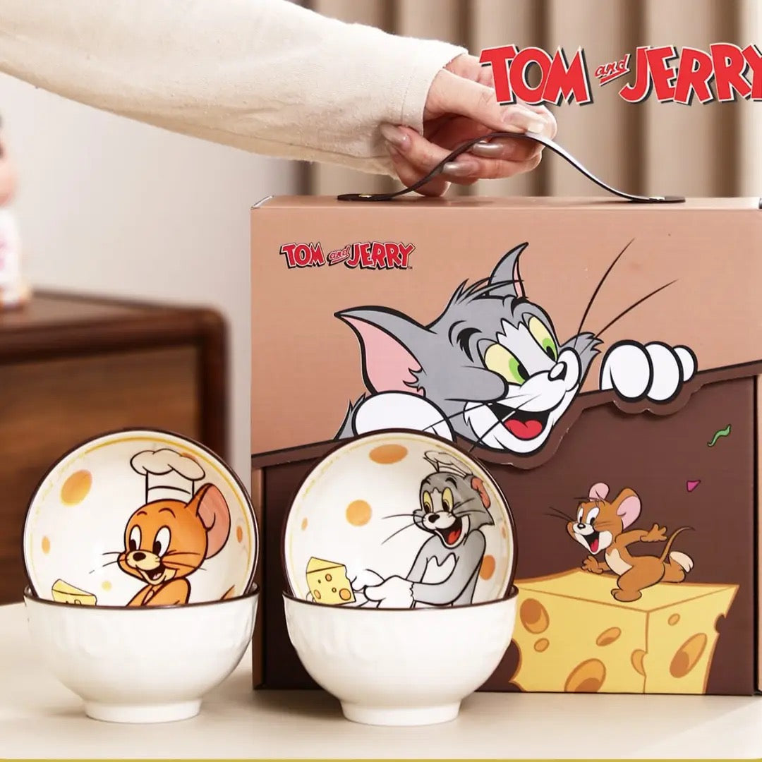 Tom & Jerry Ceramic Bowl Set