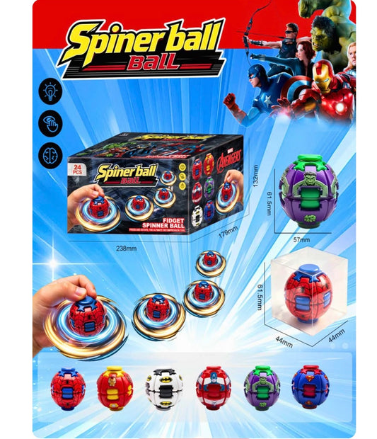 Marvel Superhero Fidget Spinner Ball