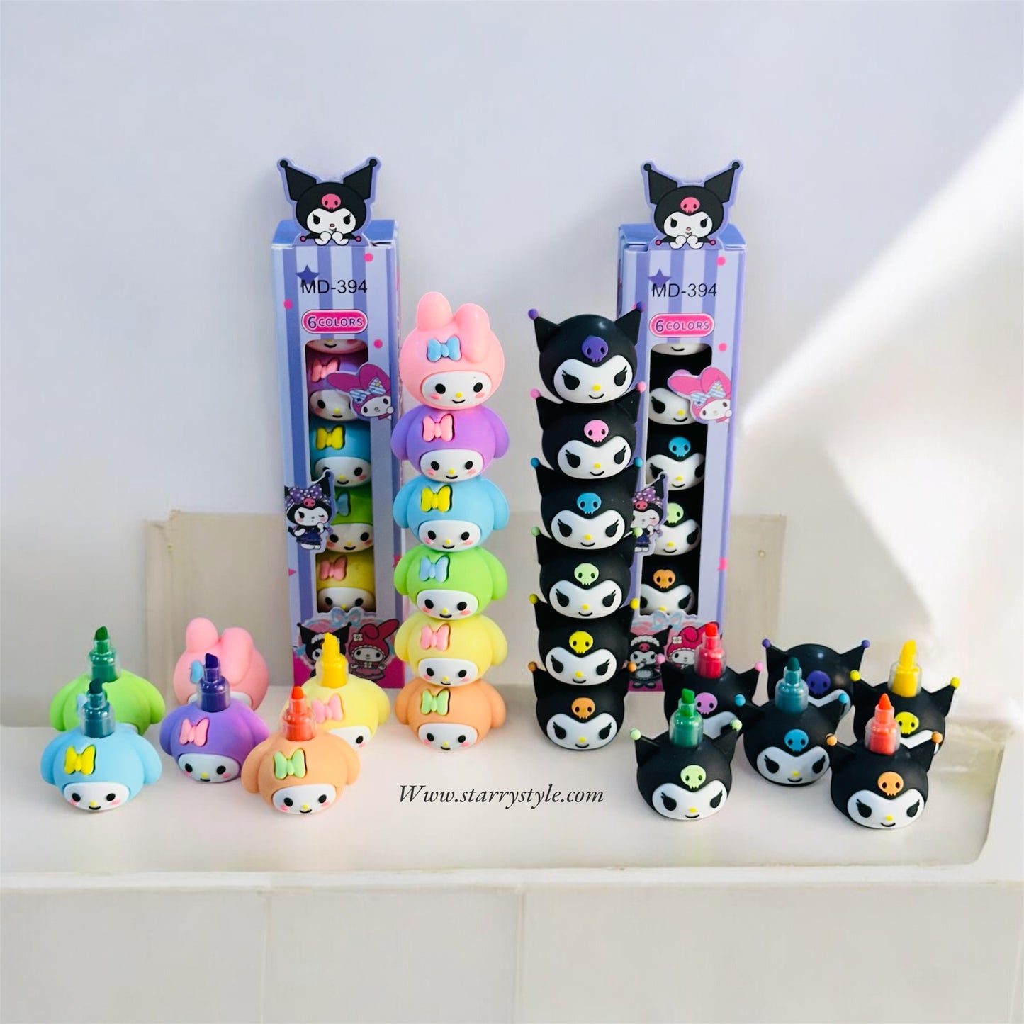 Kuromi Premium Highlighter || 6 Colors || Box Packing