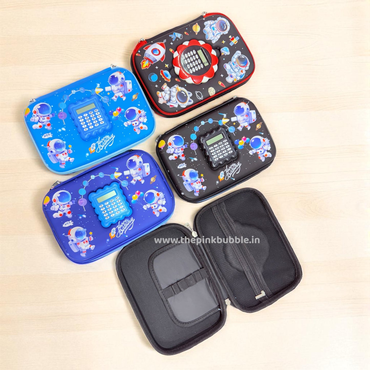 Space Pencil Pouch Organiser with Calculator