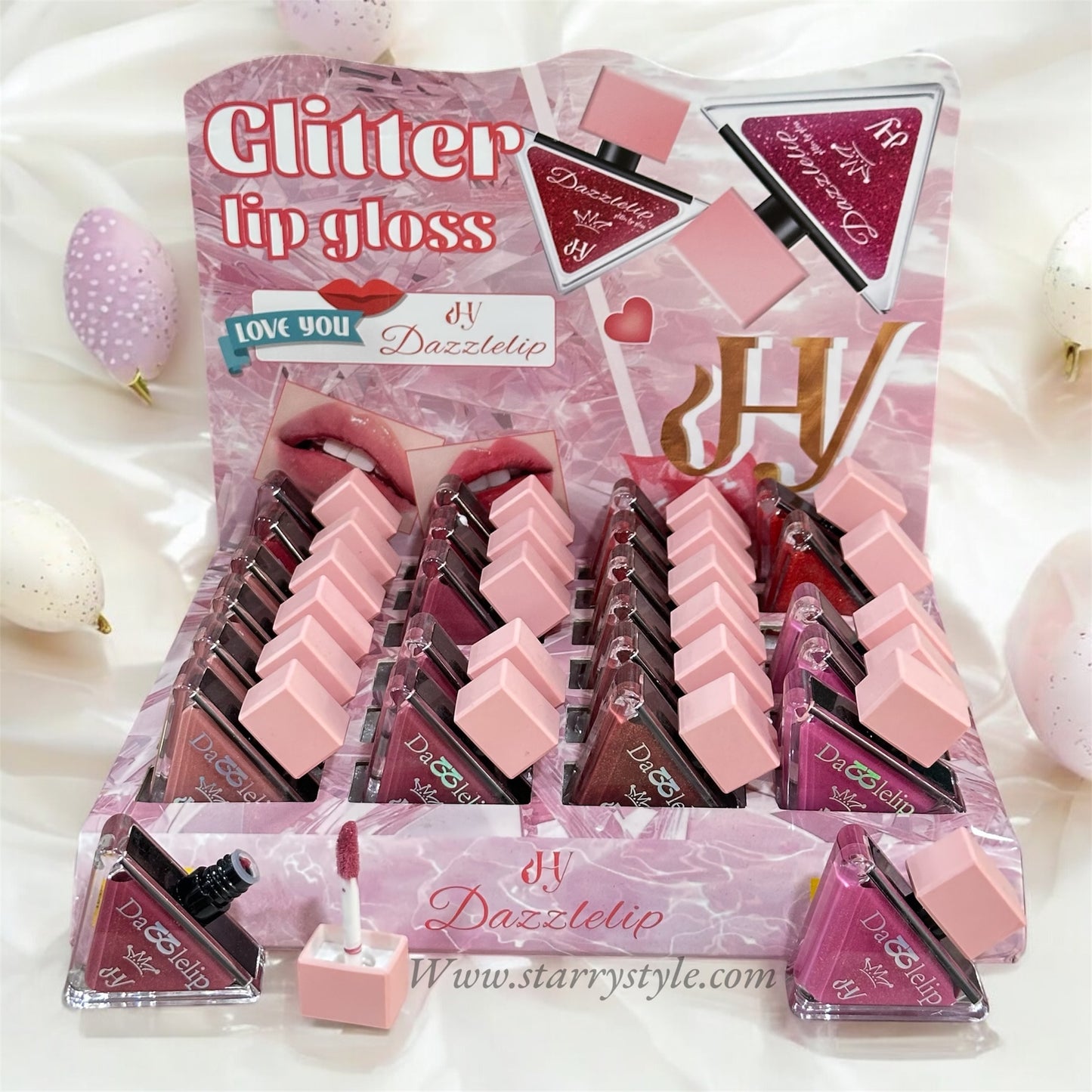 Glitter Triangular Glossy Lipstick