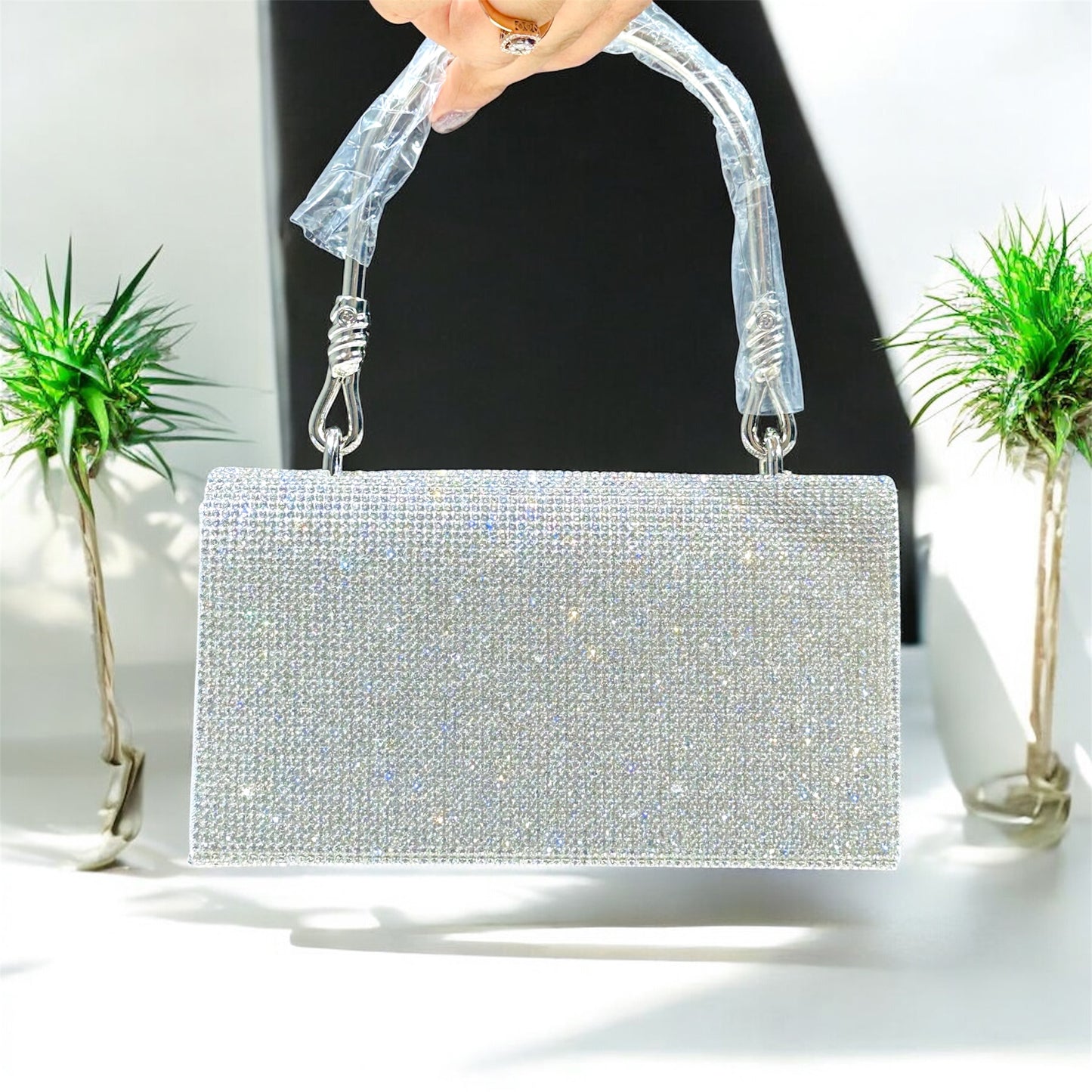 Silver Stone Bow Bag