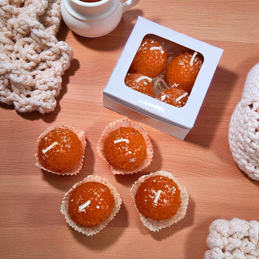 Laddu Candle (Set of 4 Candles) | Box Packing