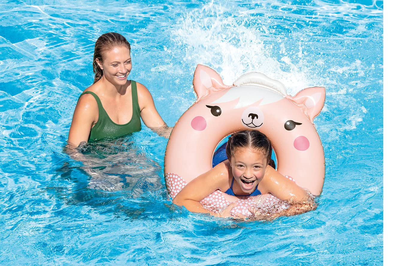 Cute Inflatable Swimming Tube for Adults & Kids (Size: 33" x 30")