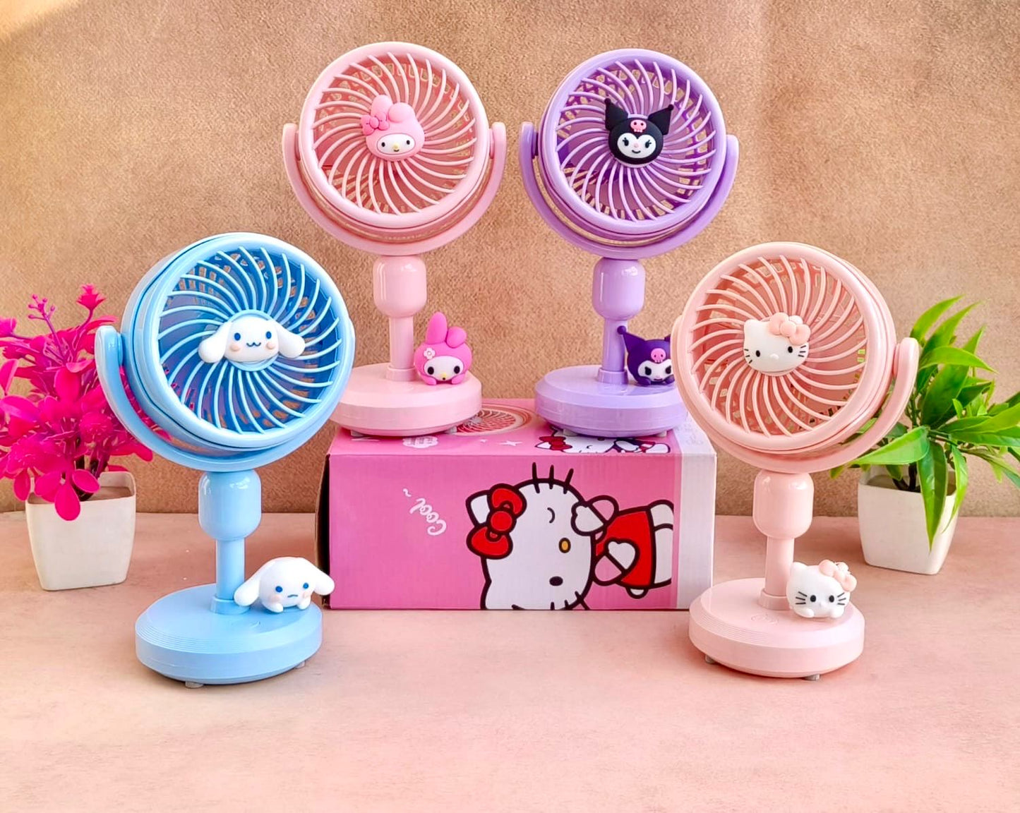 Heavy Quality Kids Kuromi USB Hand Fan- Rechargeable