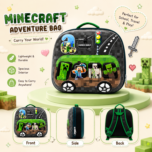 Minecraft Adventure 3D Car-Shaped Backpack