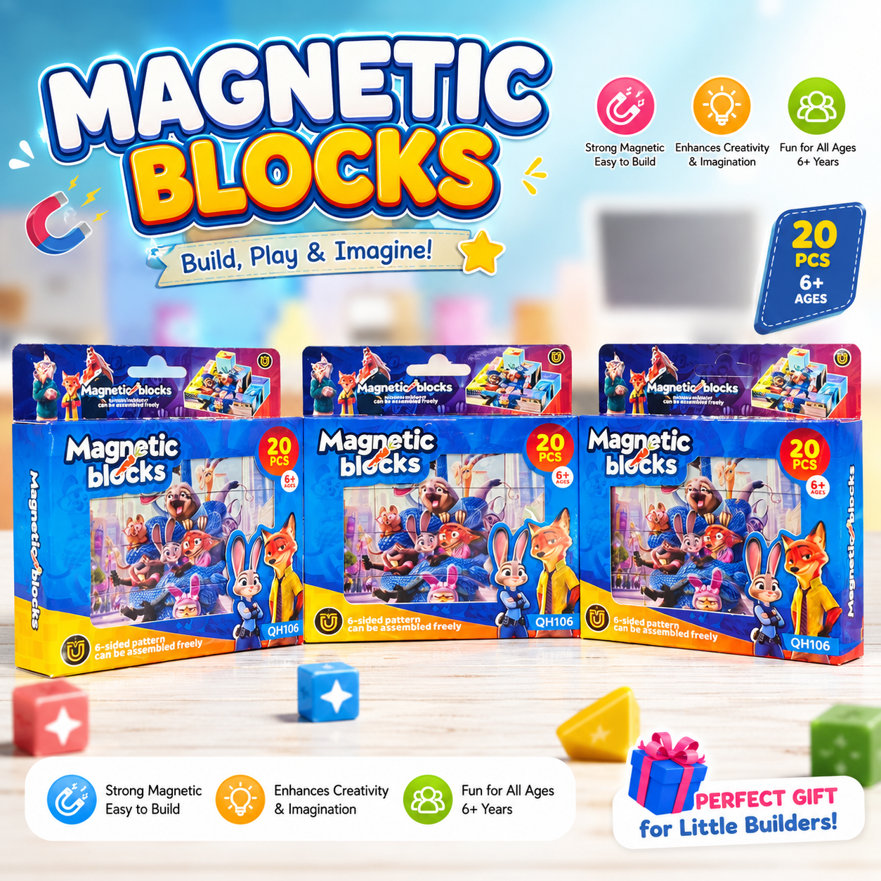 Zootopia Magnetic Blocks Puzzle