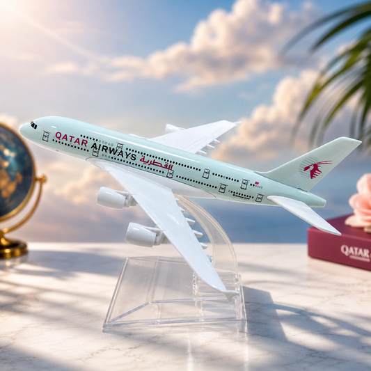 Qatar Airways Airbus-A380 || Metallic Model