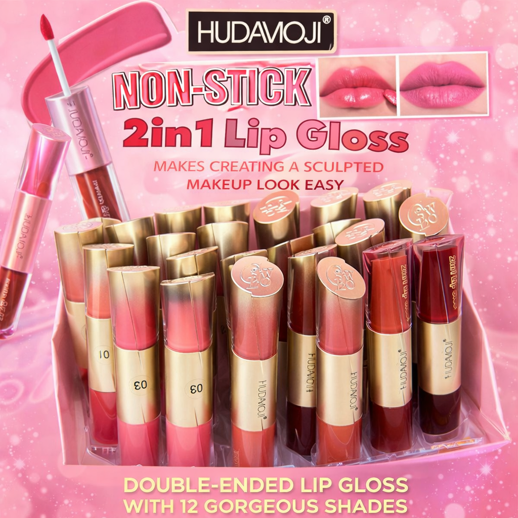 HUDAMOJI 2 in 1 Lipstick & Gloss