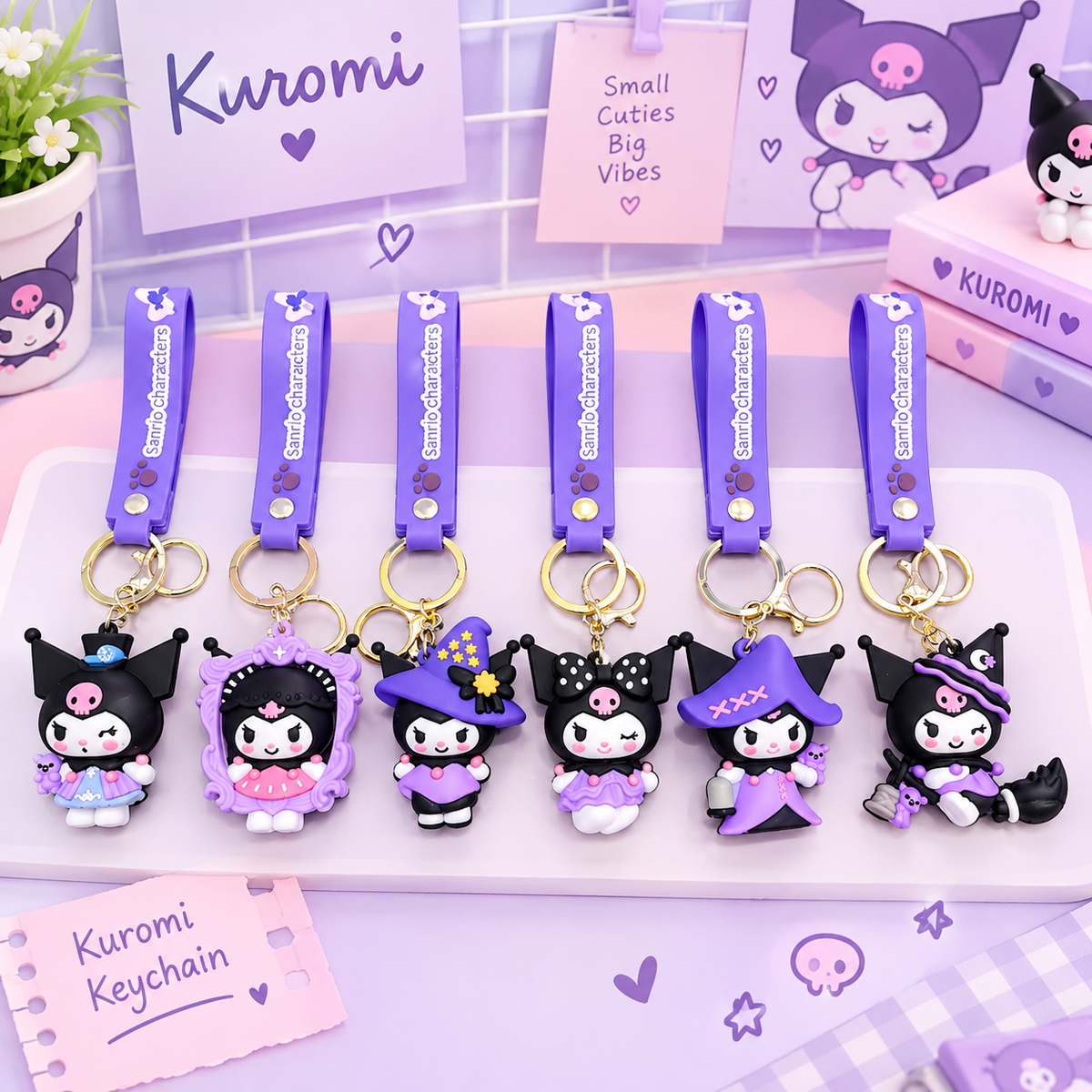 Kuromi Silicon Keychain