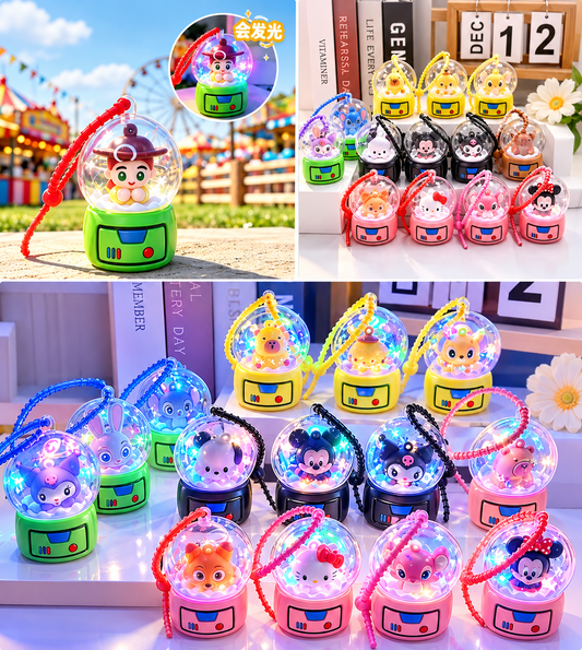 Mystery Kawaii Character LED Light Glow Keychain Charm