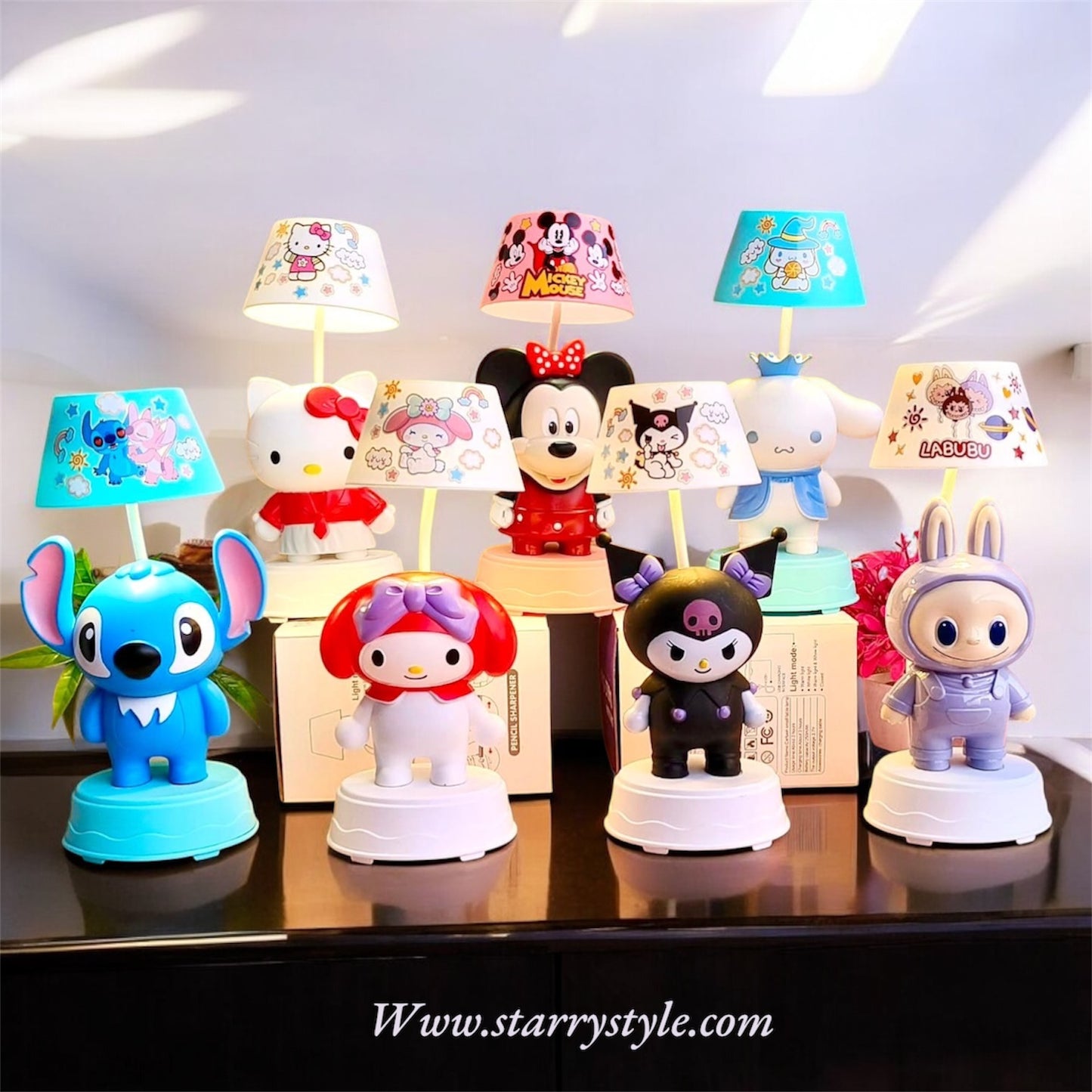 Character Theme Table Night Lamp With Sharpner