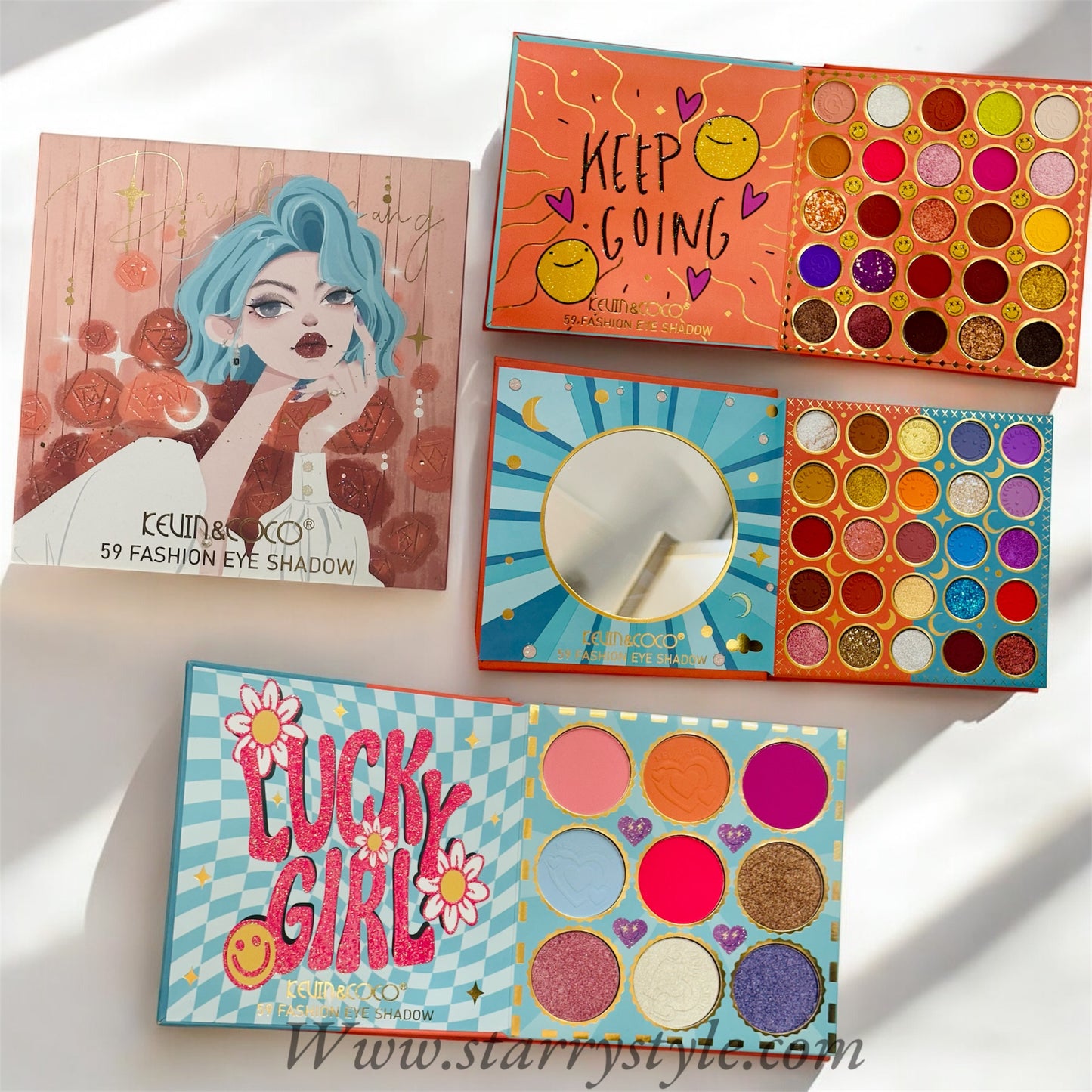 KEVIN & COCO 59 Fashion Eyeshadow || 3 Layers Booklet