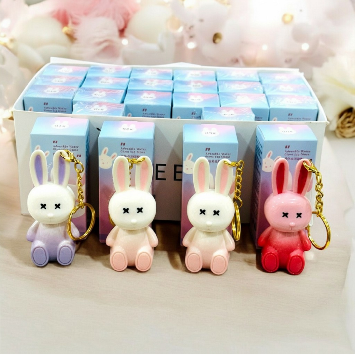 Kawai Teddy Keychain Tinted Lipstick ( Code TL-01)
