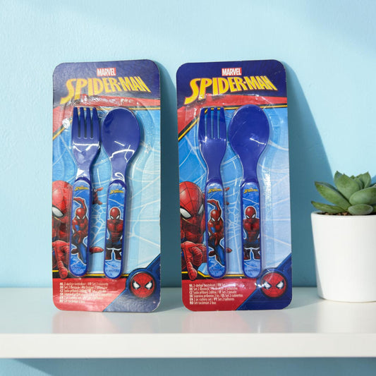 Spider-Man Kids Cutlery Set – Fork & Spoon Combo