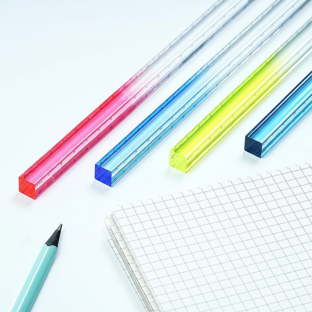 Crystal Cube Ruler 20 CM