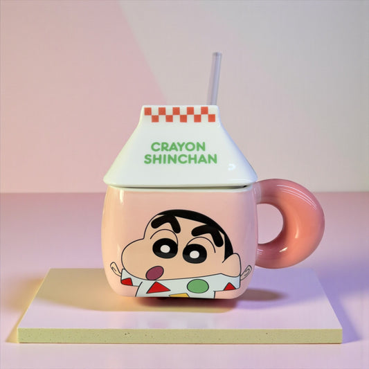 Kawaii Shinchan Straw Mug