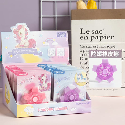 Unicorn Spinner Eraser