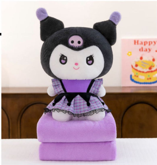 Kuromi Cuddle Blanket Set
