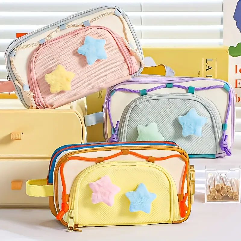 Pastel Star Pencil Pouch