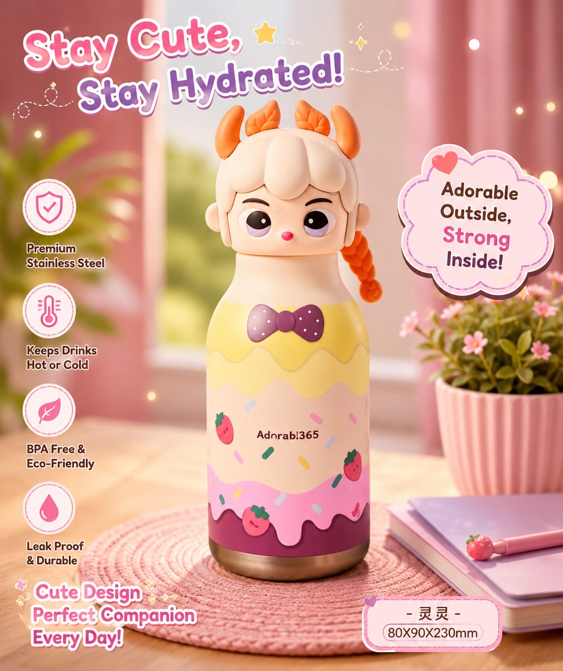 🎀 Berry Pop Insulated Bottle