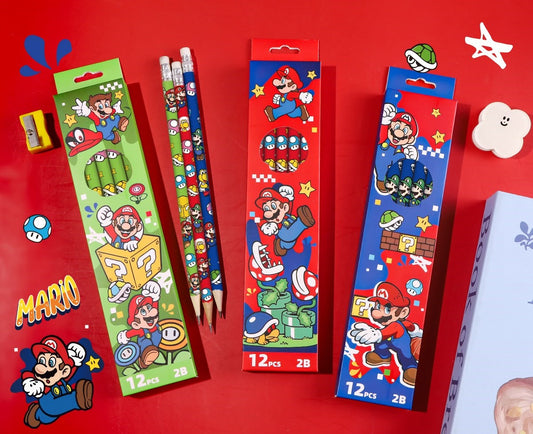Super Mario 2B Pencil Set – Pack of 12