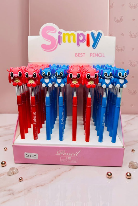 Stitch 3D Topper HB Pencils 💙❤️✏️