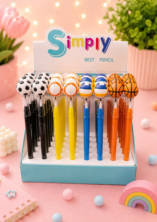 ports Ball Topper Pencils ⚽🏀🏐