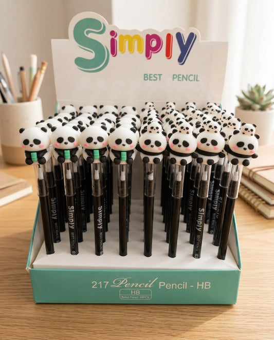Panda 3D Topper HB Pencils 🐼✏️