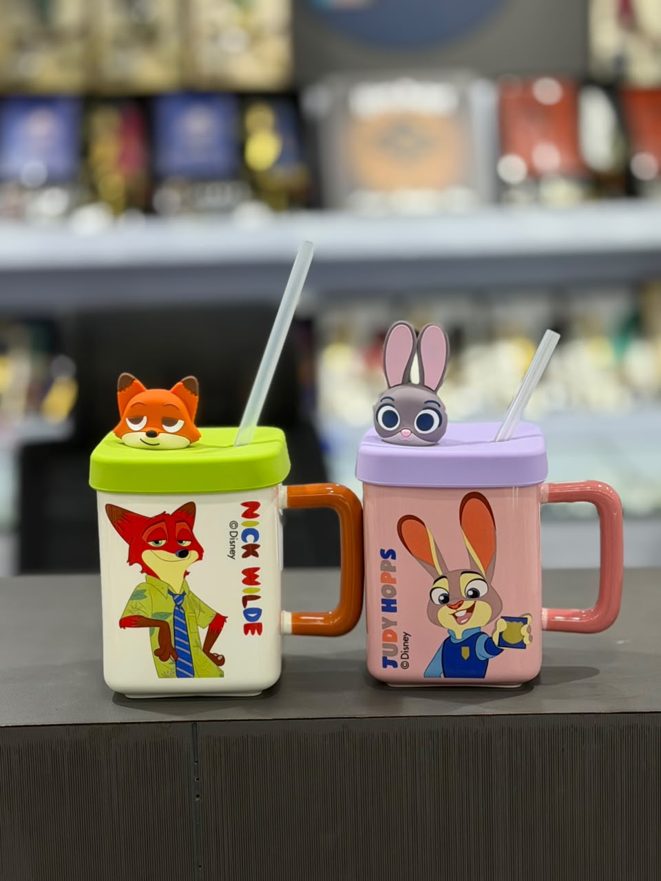 🦊 Zootopia Nick & Judy Ceramic  Mug Set