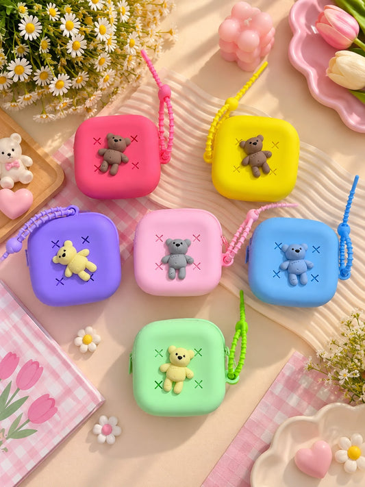 Teddy Silicon Coin Pouch