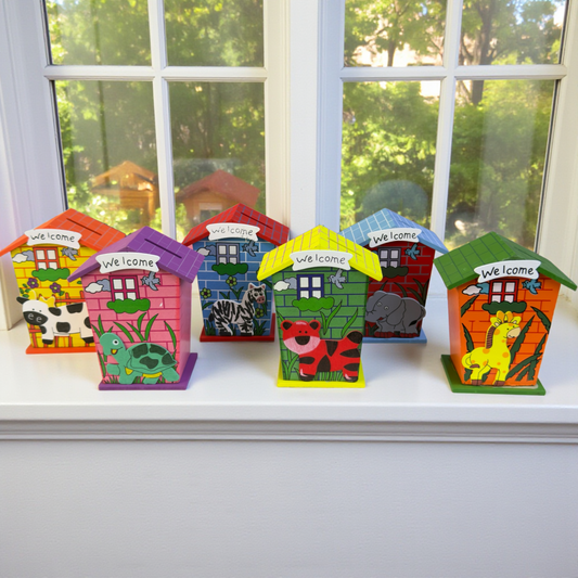 Animal Theme Wooden Piggy Bank