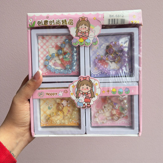 Cute Princess Beaded Bracelet Gift Set