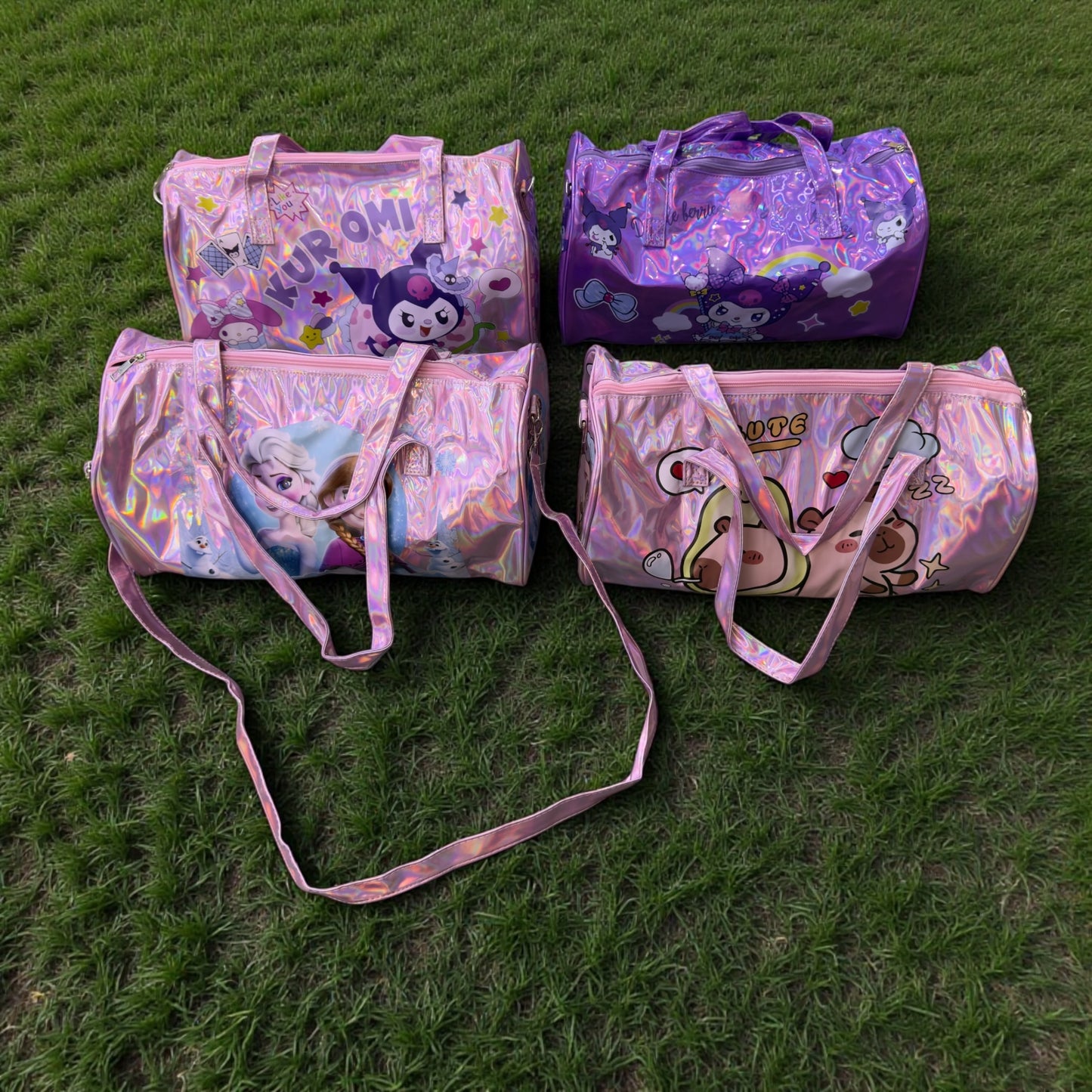 Holographic Magic Sparkle Travel Duffel Bag