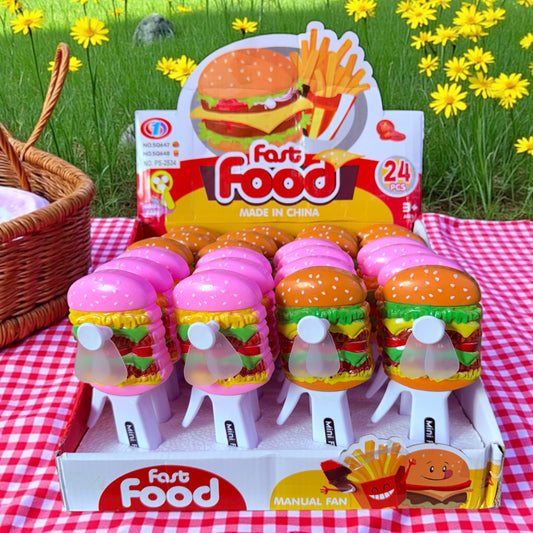 Burger Hand Fan