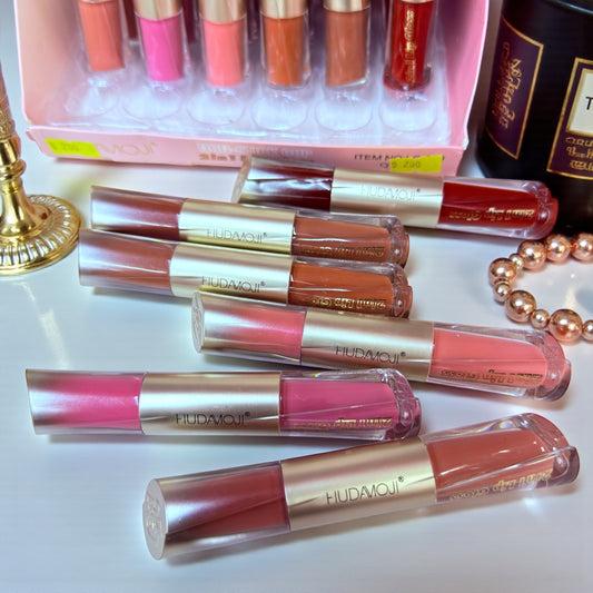 HUDAMOJI 2 in 1 Lipstick & Gloss