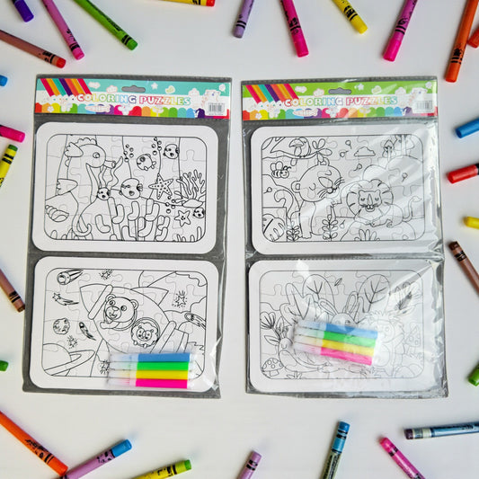 Color & Solve Puzzle Set