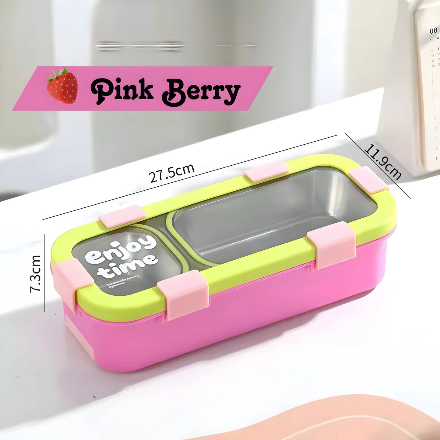 Twin Compartment Rectangular Insulated Bento Lunch Box 🥗