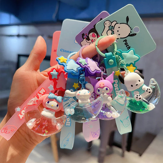 Sanrio Moon water Glitter keychain
