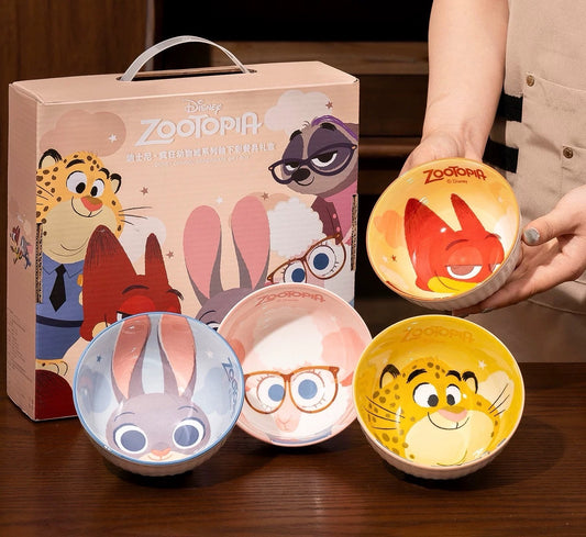 Zootopia Ceramic Bowl Gift Set (4 Pieces)