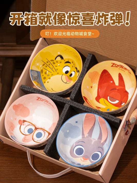 Zootopia Ceramic Bowl Gift Set (4 Pieces)
