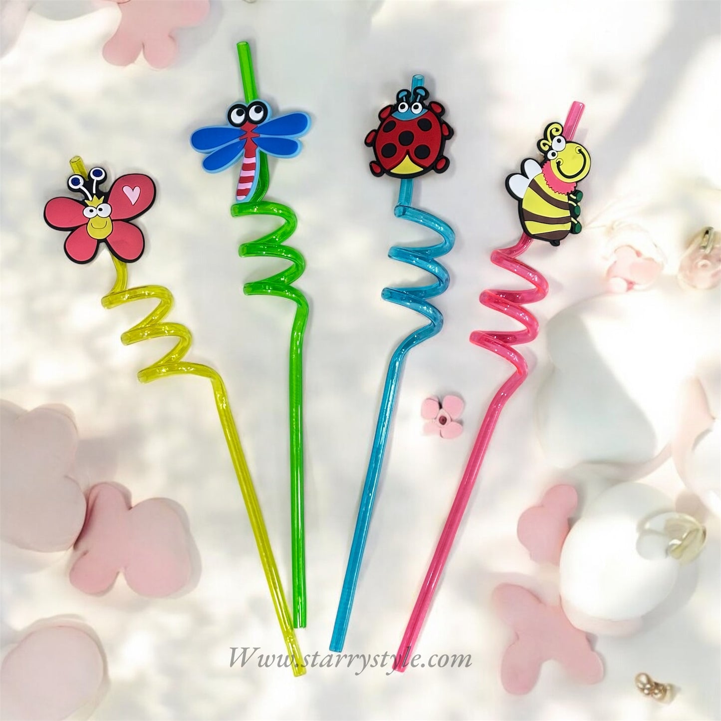 Reusable Quirky Straws| Set of four |