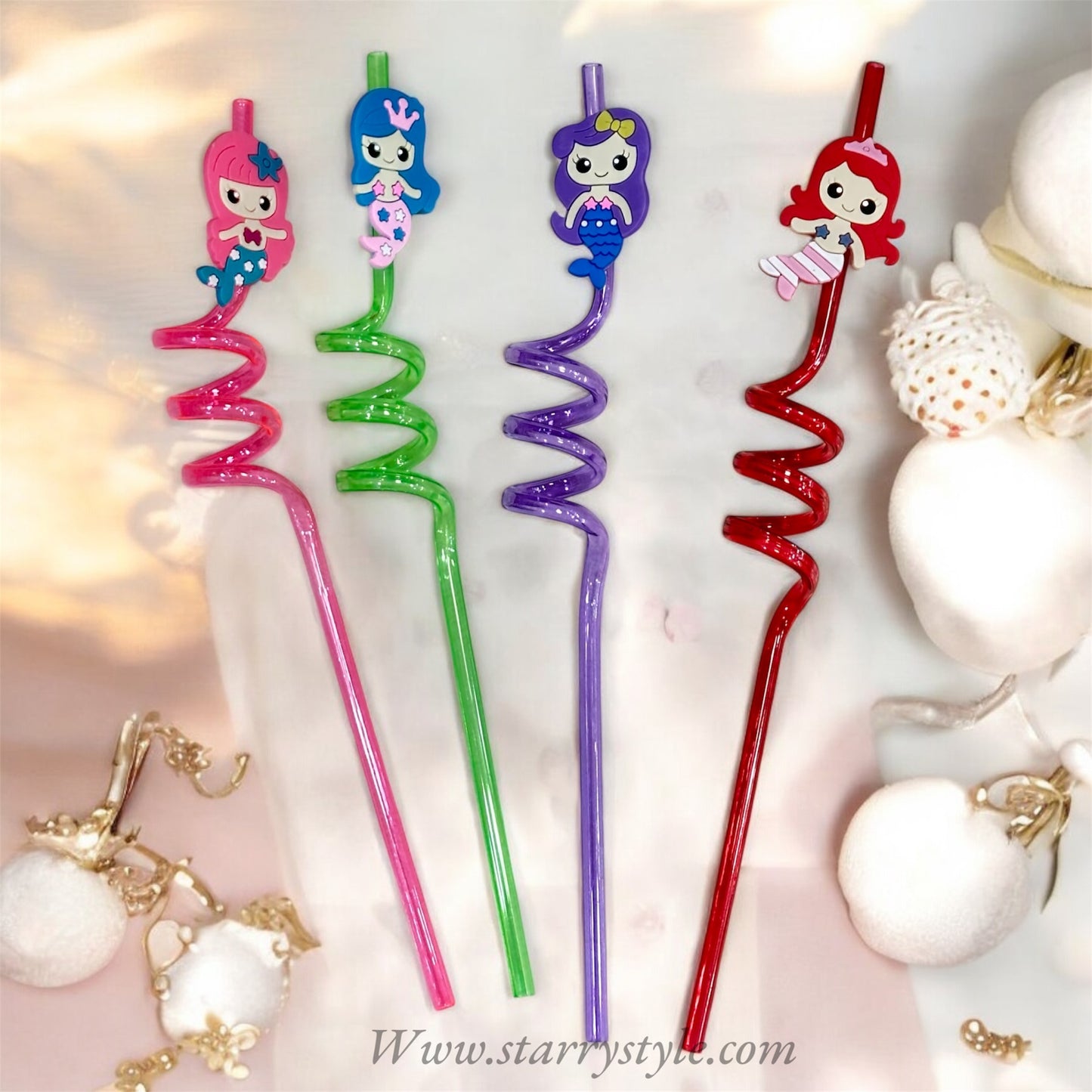 Reusable Quirky Straws| Set of four |