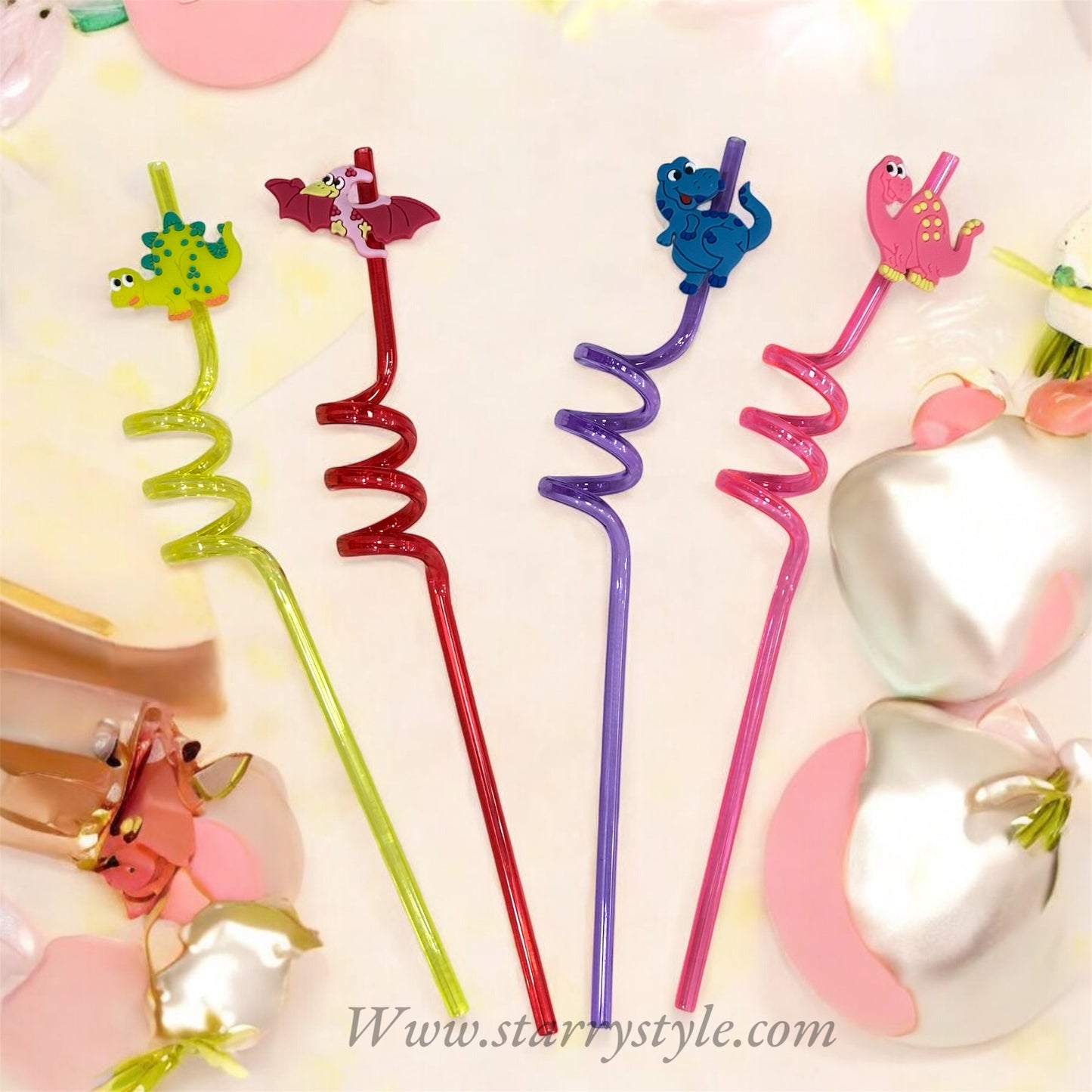 Reusable Quirky Straws| Set of four |